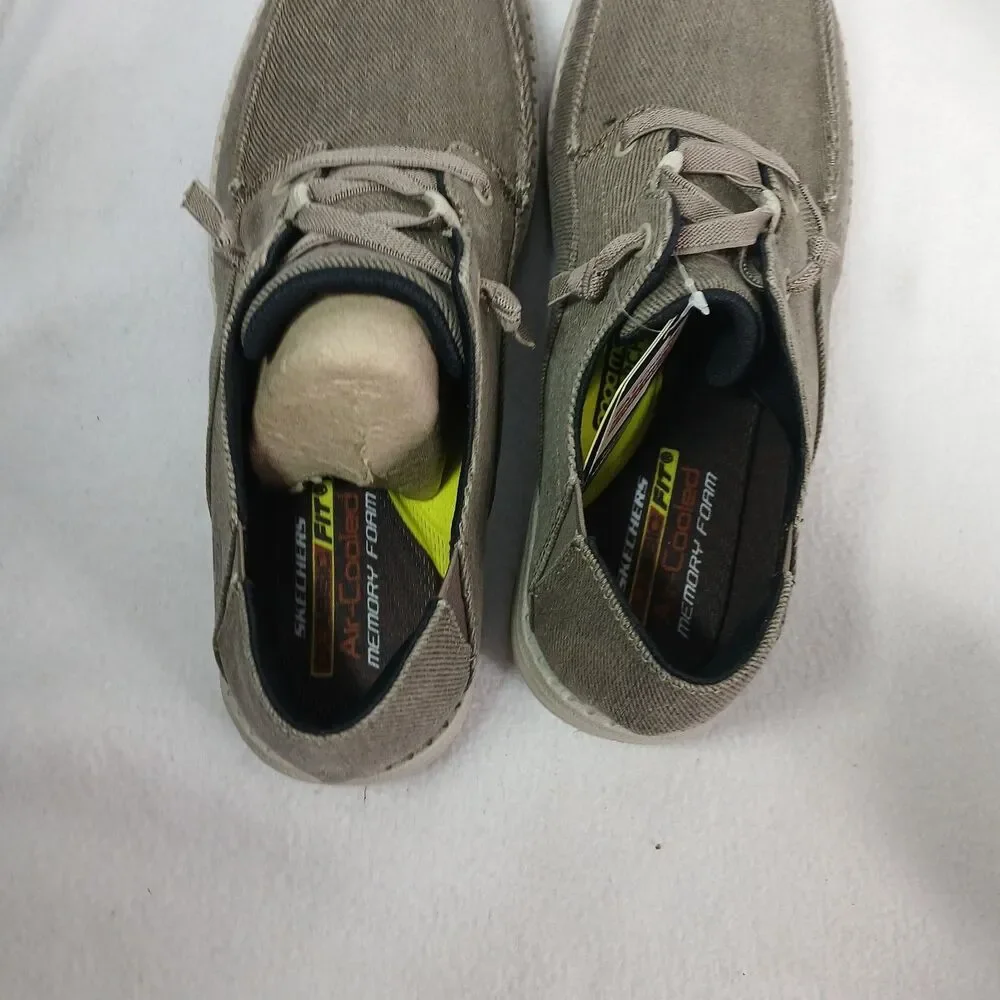 Skechers Streetwear Melson Volgo Mens Size 8 Brown Memory Foam Oxford Ties Ups